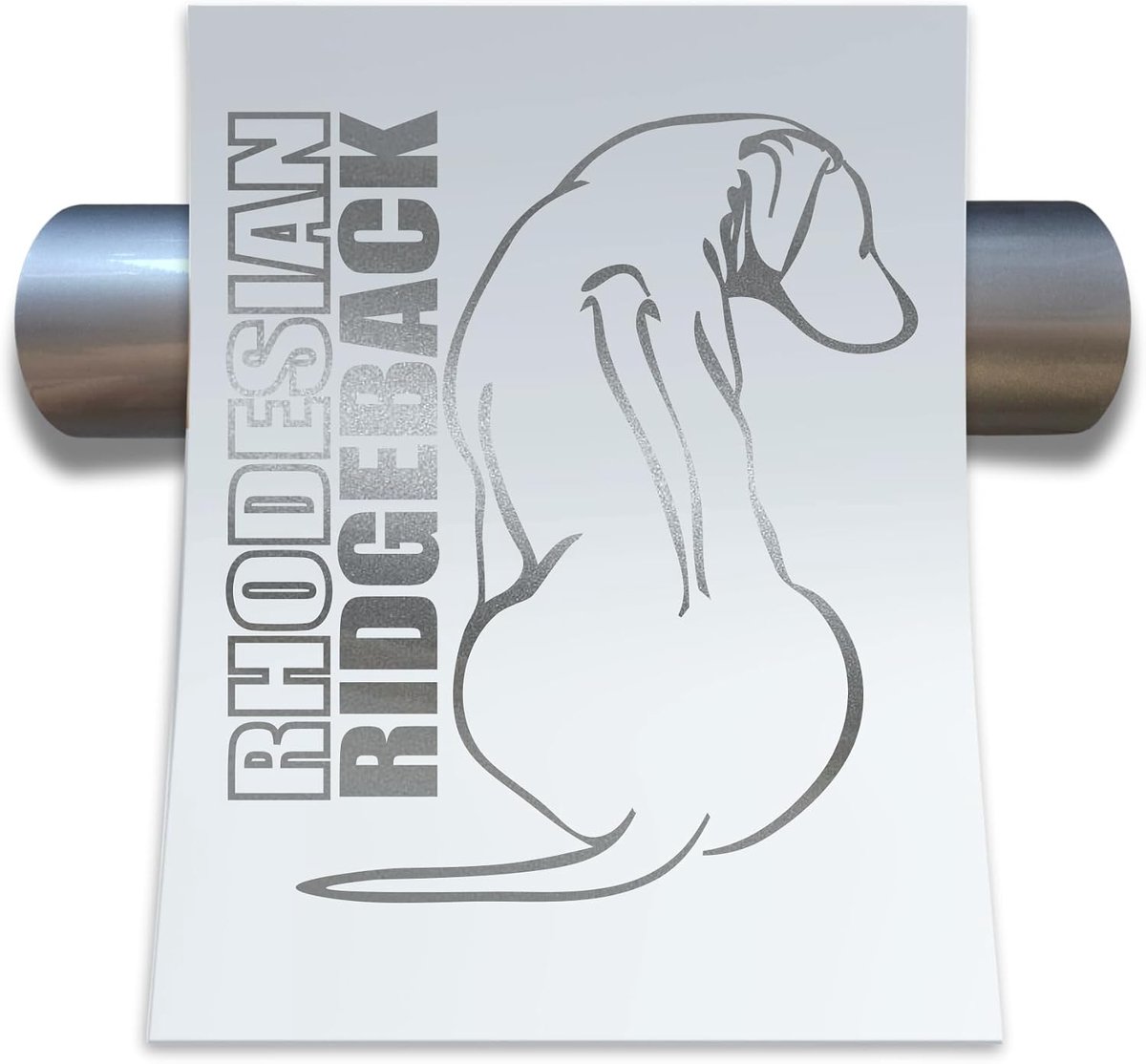 Car Sticker Rhodesian Ridgeback Profile Dog Sticker Car Sticker Dog Foil Dog Motif Wilsigns 19 x 22 cm Silver, Metallic - ShopVlot