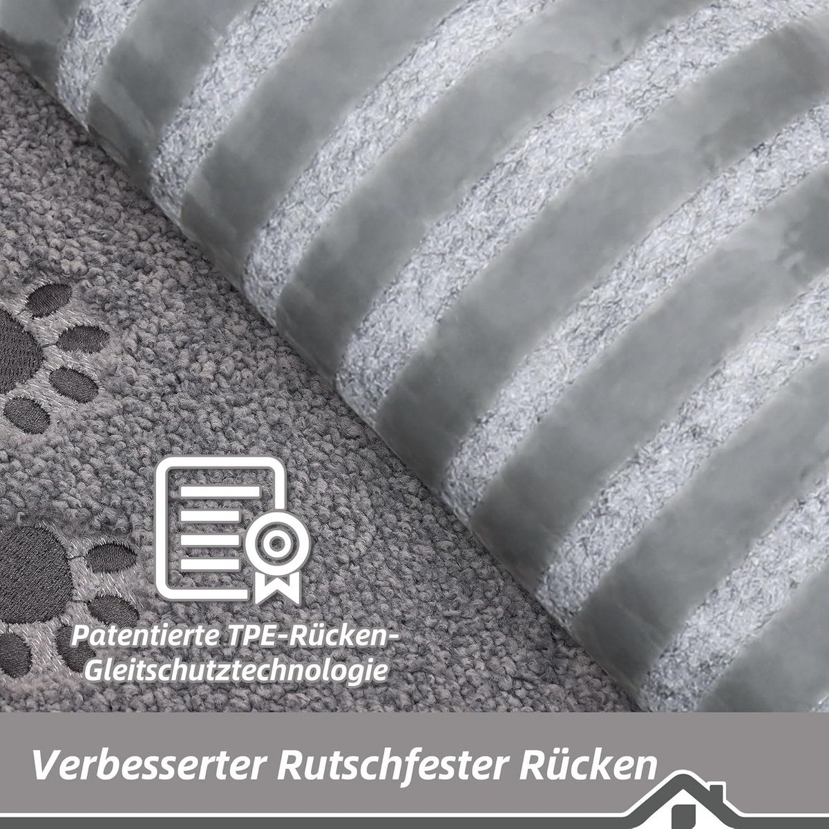 BEQHAUSE Indoor Stair Mats, Non-Slip, 4 Pieces, Grey - Machinewasbaar traptapijt, zelfklevend, voor kinderen, ouderen - ShopVlot