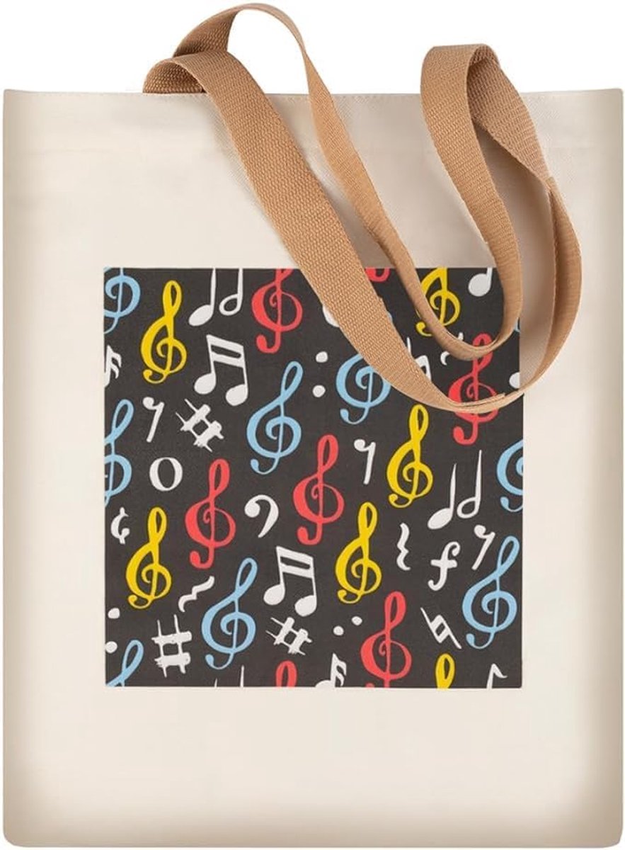 Reusable Music Tote Bag Shopping Bags Shopping Bag, Music Class Training Handbag, Outdoor Travel Shoulder Bag - ShopVlot