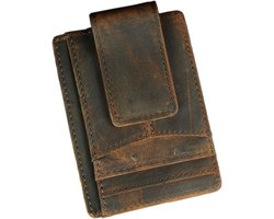 Le'aokuu RFID Leather Minimalist Slim Wallet Front Pocket Card Holder Money Clip 1092 - ShopVlot