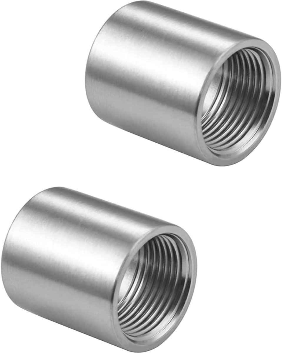 YOGAZEN 304 roestvrij stalen rechte connector, 1/4 inch bus op 1/4 inch bus buisschroefverbindingen, 2 x binnendraad - ShopVlot