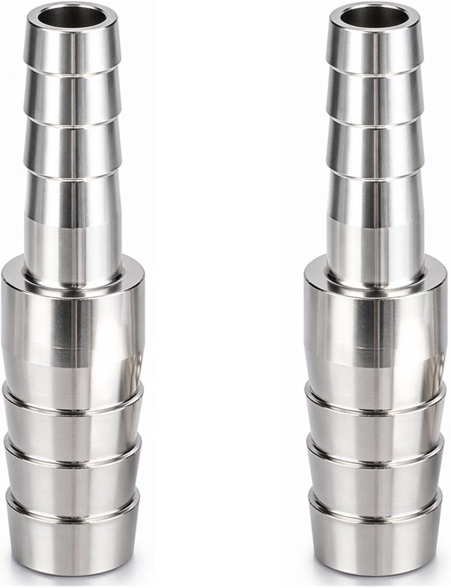 YOGAZEN 2pcs Hose Connectors, 8mm x 6mm, Stainless Steel, Hose Connector, Adapter, Hose ID Stainless Steel, Reducer - ShopVlot