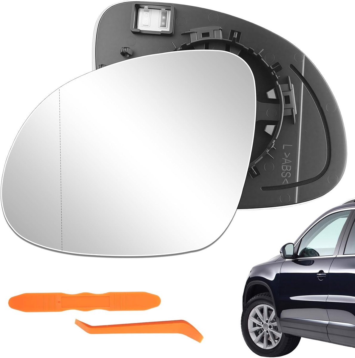 Mirror Glass Replacement Left Wing Mirror Aspherical for VW Tiguan 2007-2016 / Skoda Yeti 2014-2017 / VW Sharan - ShopVlot