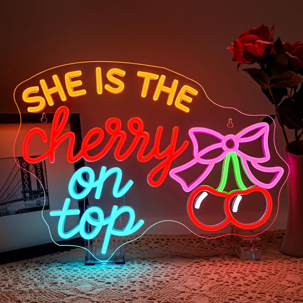 ineonlife She is Cherry on Top Neon Sign Led Sign - ShopVlot