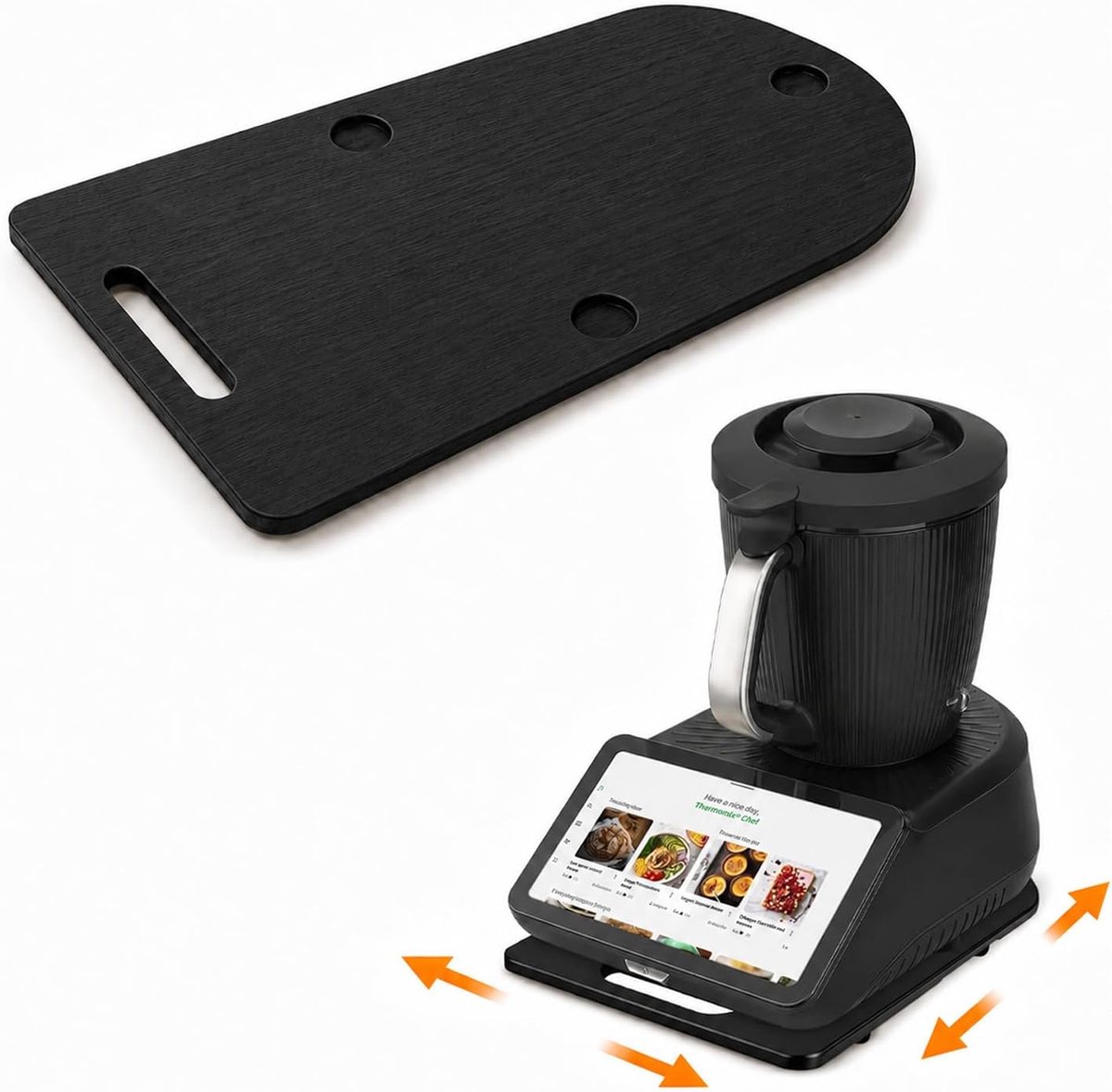 Bamboe glijplank voor Thermomix TM7, rolplank voor moeiteloos verplaatsen,Beschermt de gevoelige weegschaal,TM7 - ShopVlot