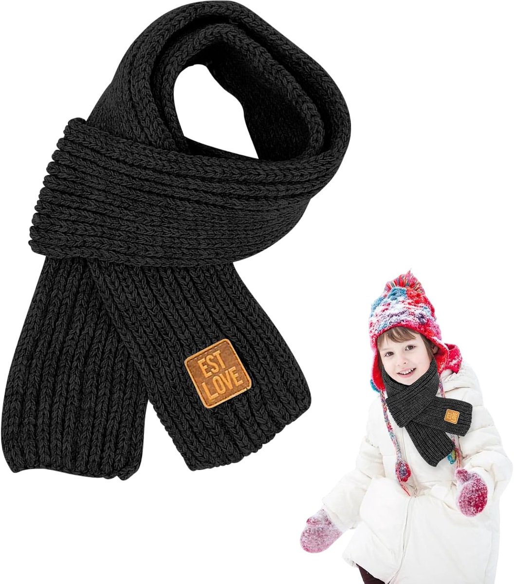 Children's Scarf Baby Cashmere Warm Knitted Winter Scarf Unisex Children's Autumn Winter Warm Scarf for Boys and Girls - ShopVlot