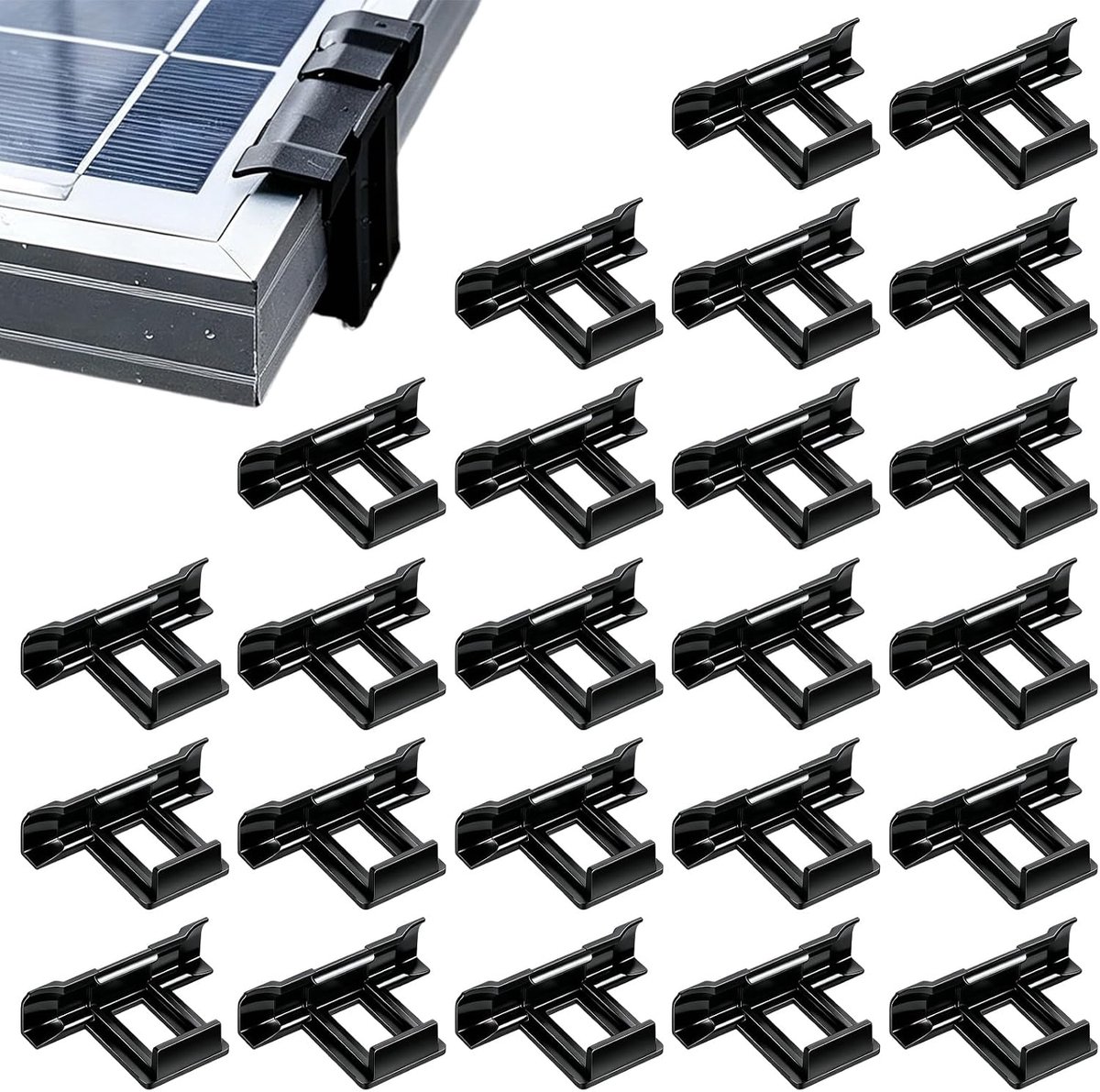 24 stuks waterafvoerclips voor zonnepanelen, 30 mm, modderverwijderaar en reiniging van fotovoltaïsche platen - ShopVlot