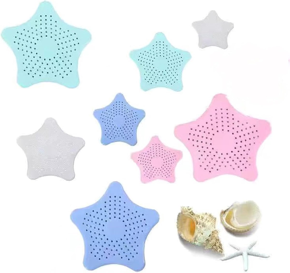 4 Pcs Drain Hair Catcher, Shower Drain Cover, Silicone Hair Strainer for Bathroom and Kitchen Filter, Shower Drain - ShopVlot