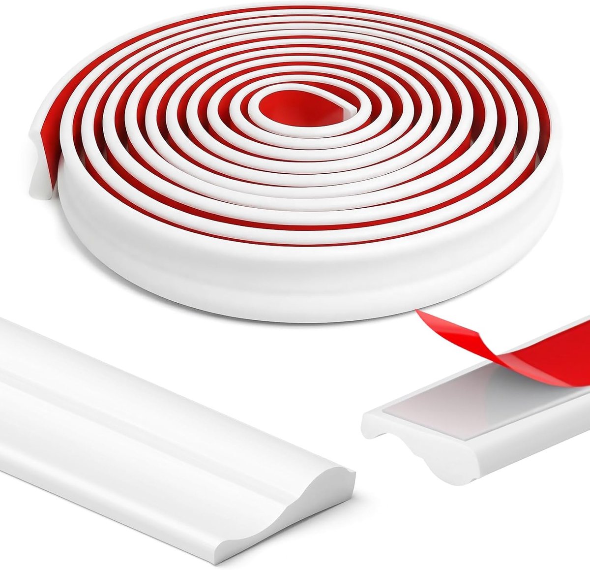 7 m x 23 mm Wall Strip for Removing and Sticking, White, Decorative Frames Self Adhesive Wall Strip for Mirror Frame - ShopVlot