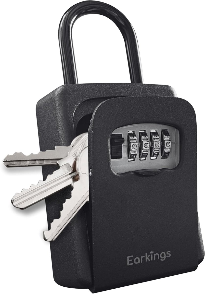 Key Safe Padlock - Key Safe with Code for Outdoor - Key Box with Hook Including Wall Mounted - ShopVlot