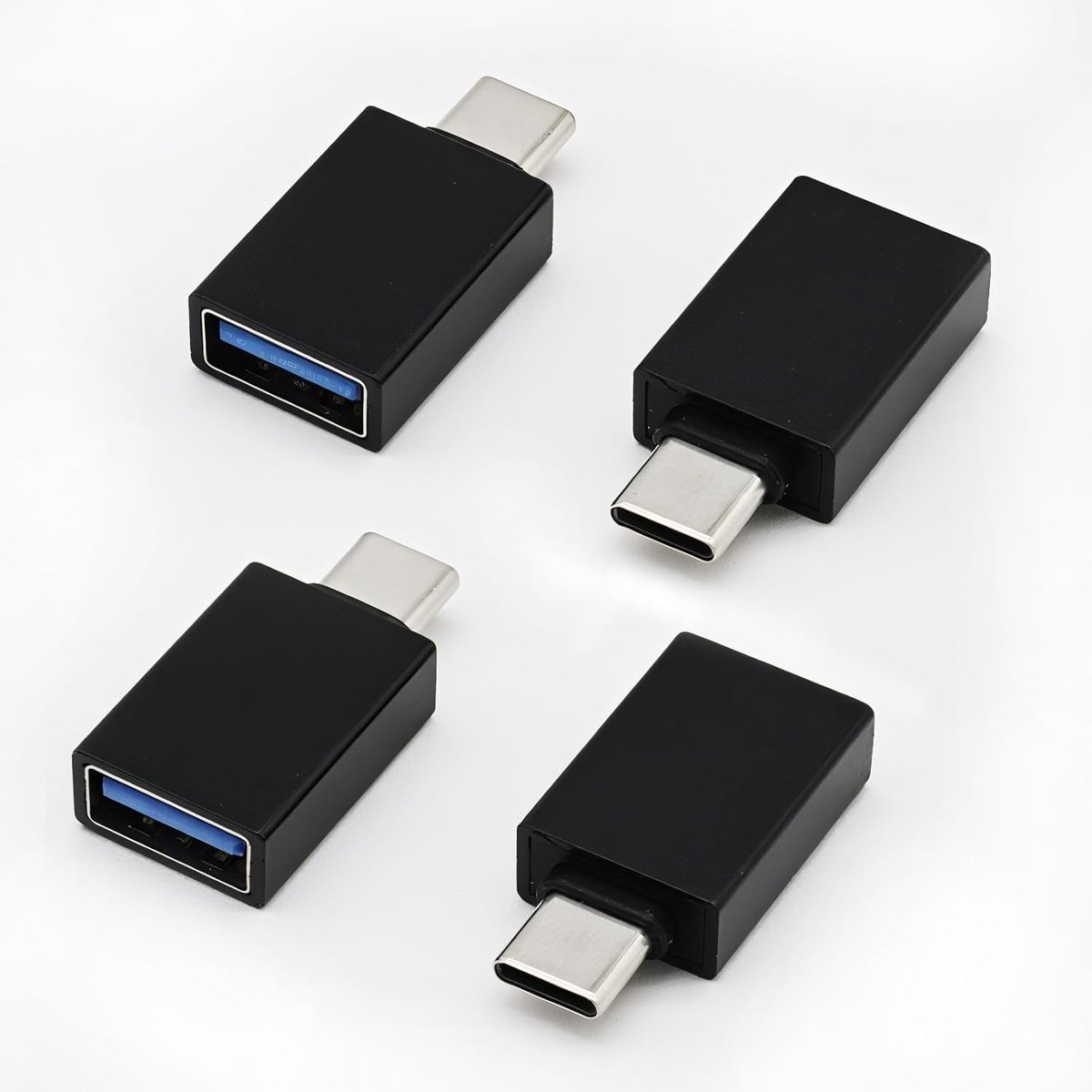 4 Pack USB C to USB Adapter, Compatible with Devices with USB-C Connector, OTG Converter USB Type-C Plug to Bus - ShopVlot