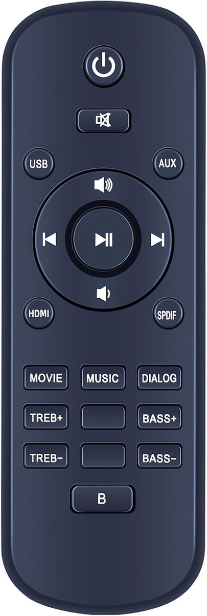 Soundbar afstandsbediening geschikt voor VEATOOL S20L soundbar afstandsbediening voor tv-soundbar - ShopVlot