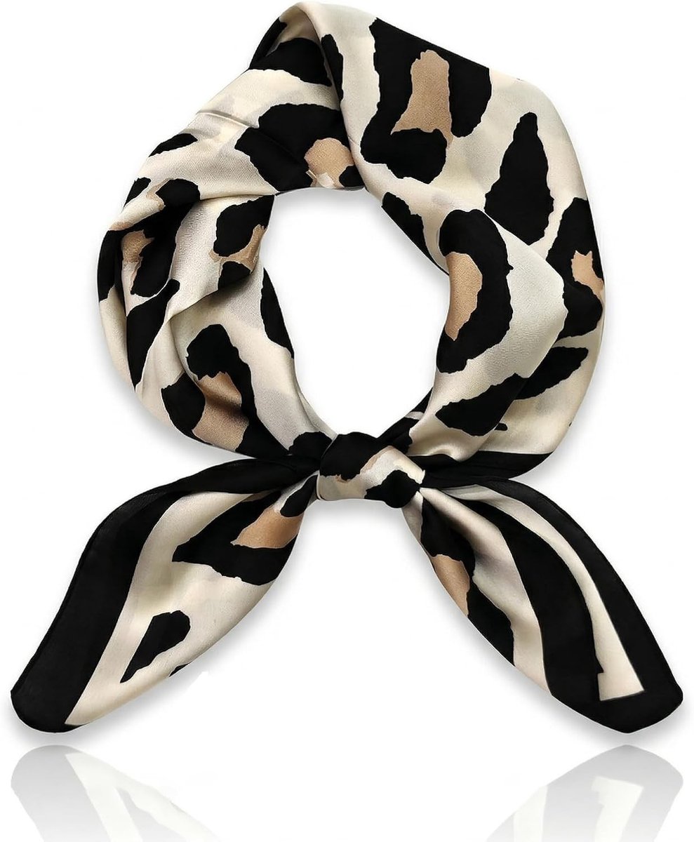 Elegante zijden halsdoek voor dames, trendy sjaals, modieuze accessoires, hoofddoeken en haarbanden
