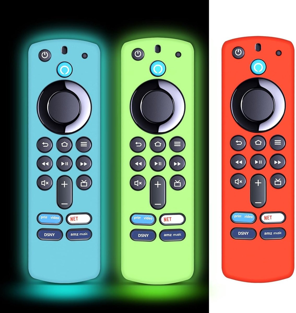(3 PCS) CLVIZCXOM Silicone Remote Control Cover for Firestick 3rd Gen with Alexa Voice Remote 4K, Fire TV Stick Cover - ShopVlot