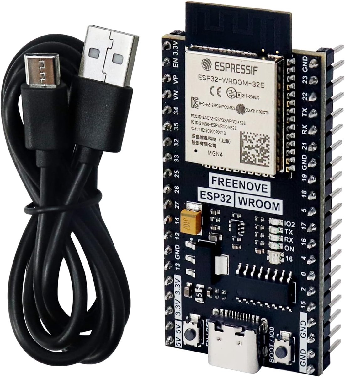 Freenove ESP32 Dev Board Kit, Dual-core 32-bit 240MHz Microcontroller Development, Onboard WiFi+BT, Python C Code - ShopVlot