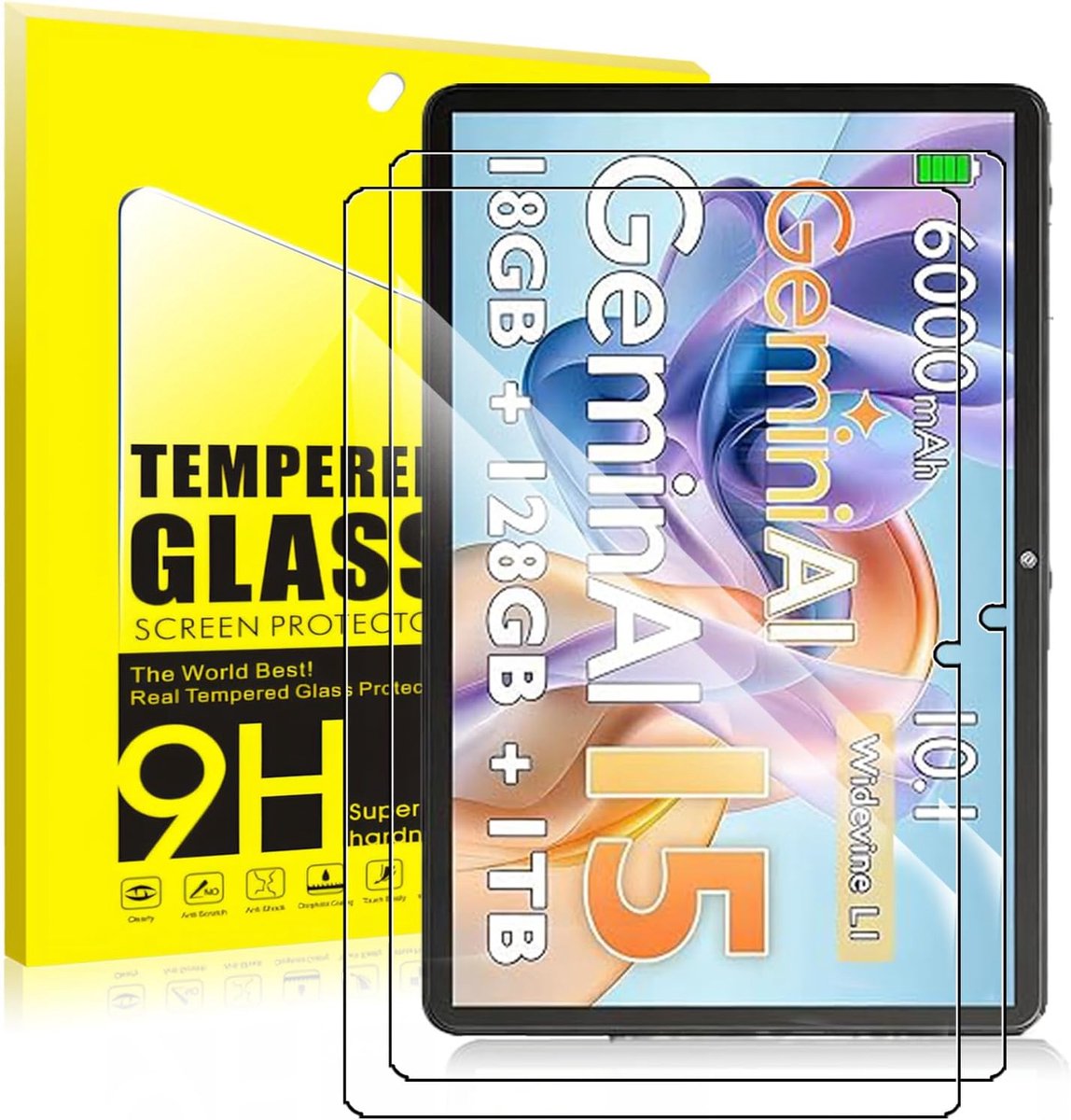 2 stuks displaybeschermfolie van gehard glas voor UBDXBD Z50-G2 10 inch tablet, 9H hardheid, krasbestendig - ShopVlot
