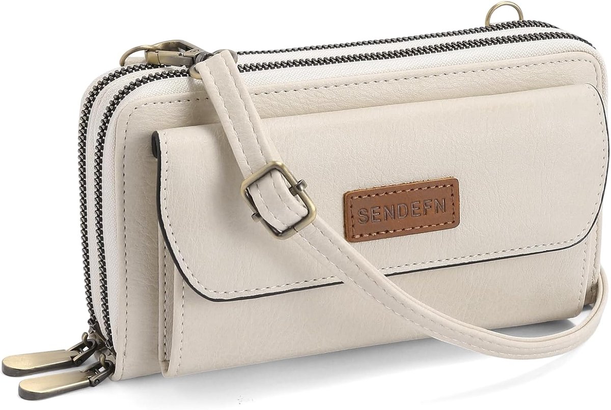 SENDEFN Small Crossbody Bags for Women Leather Phone Bag, Fashionable Bags for Women with ID Window and Card Slots - ShopVlot