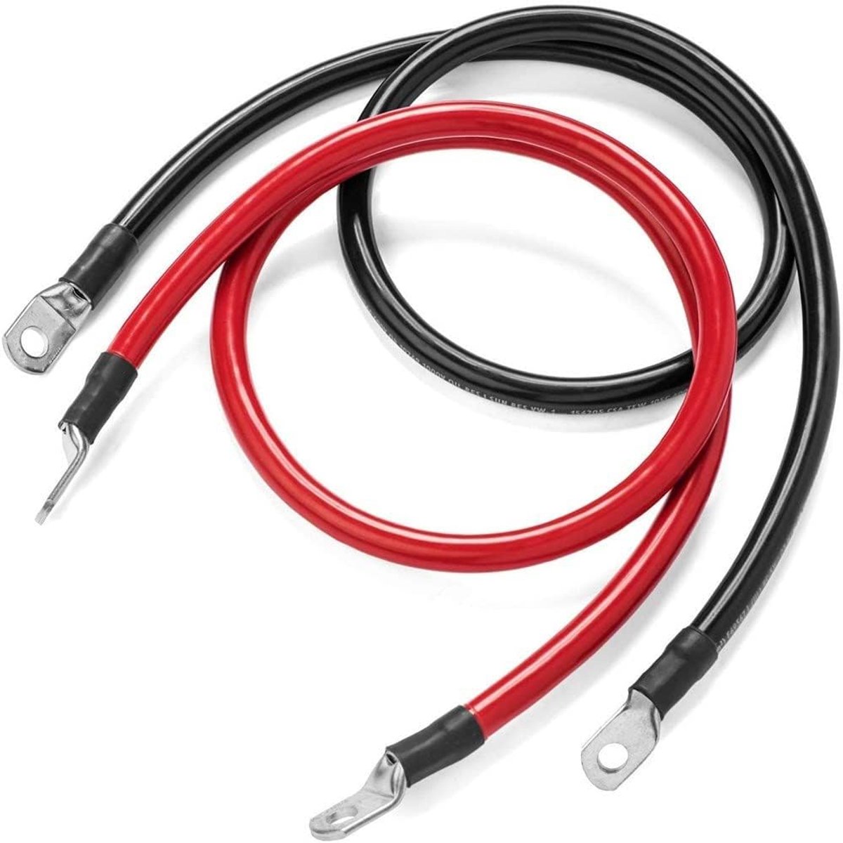 Accukabel 16mm 2 - Koper met ringogen - 50cm lengte - Ideaal voor auto en boot - ShopVlot