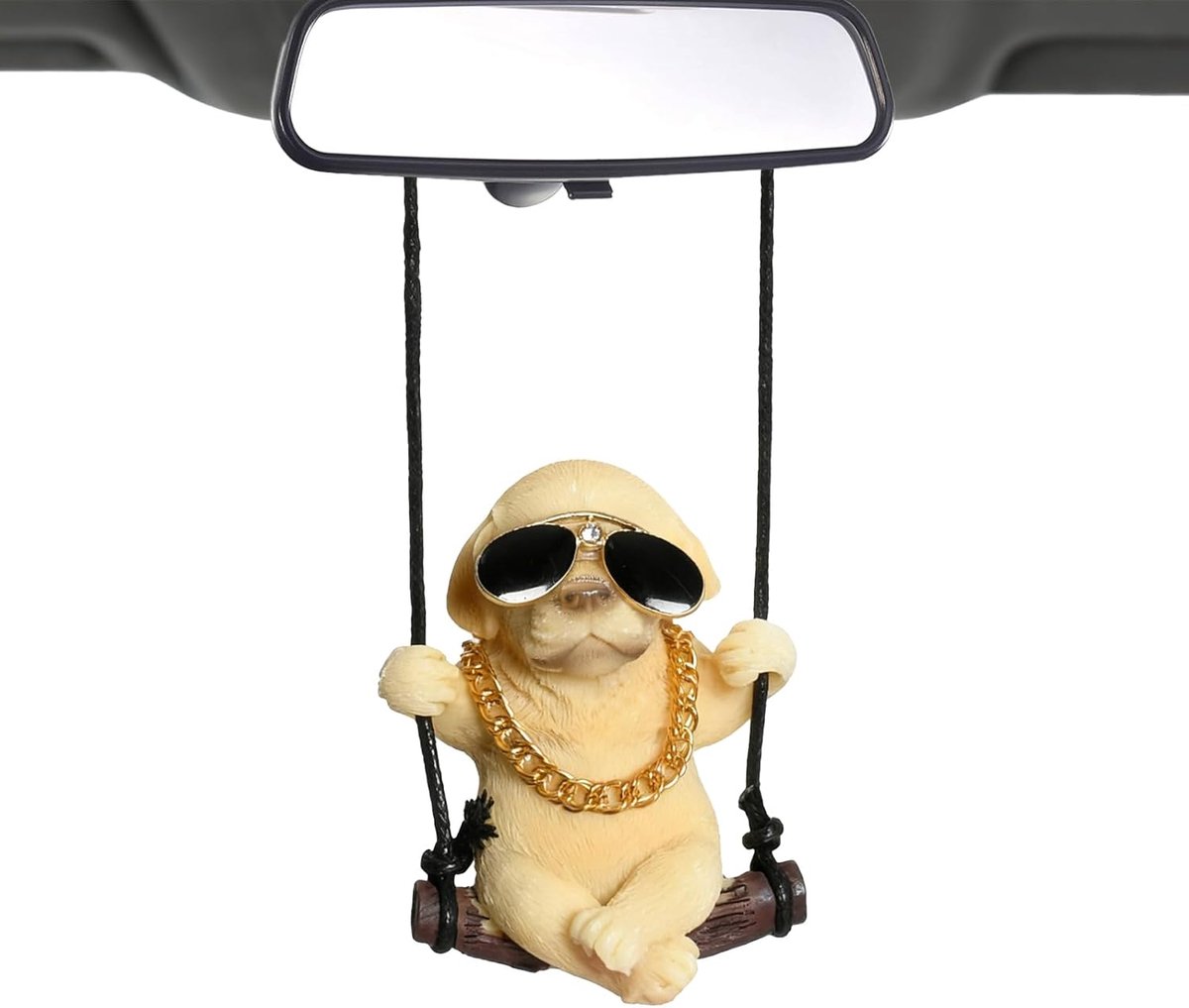 Puppy Auto-ornament - Geel - Hangende decoratie - Voegt plezier toe aan uw rijervaring - ShopVlot