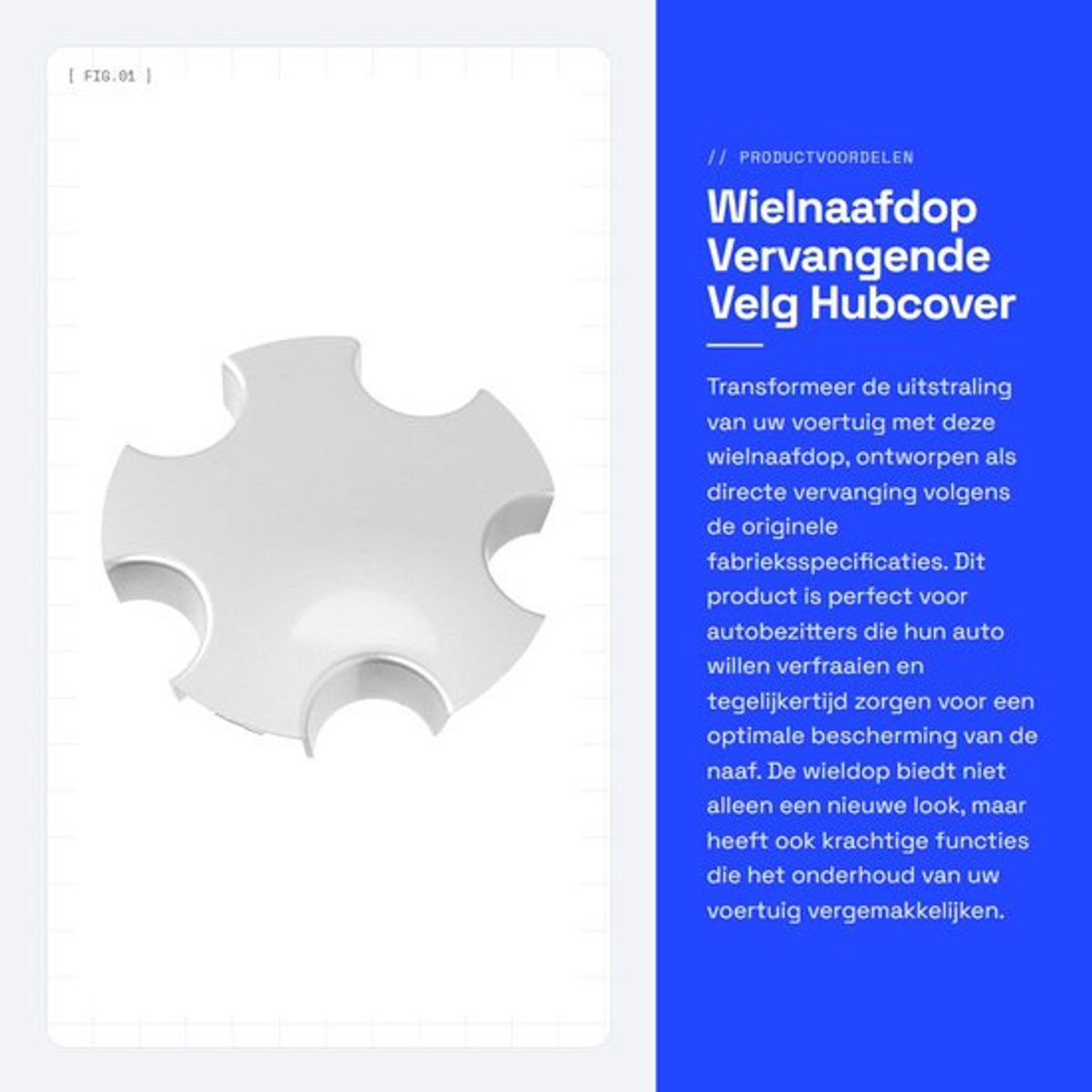 Wielnaafdop Directe Vervanging - Wieldop 5FA51PAKAC - Bescherming tegen Stof/Vloeistof - Hoogwaardig ABS-Materiaal - Lange Levensduur - Past Perfect bij uw Auto