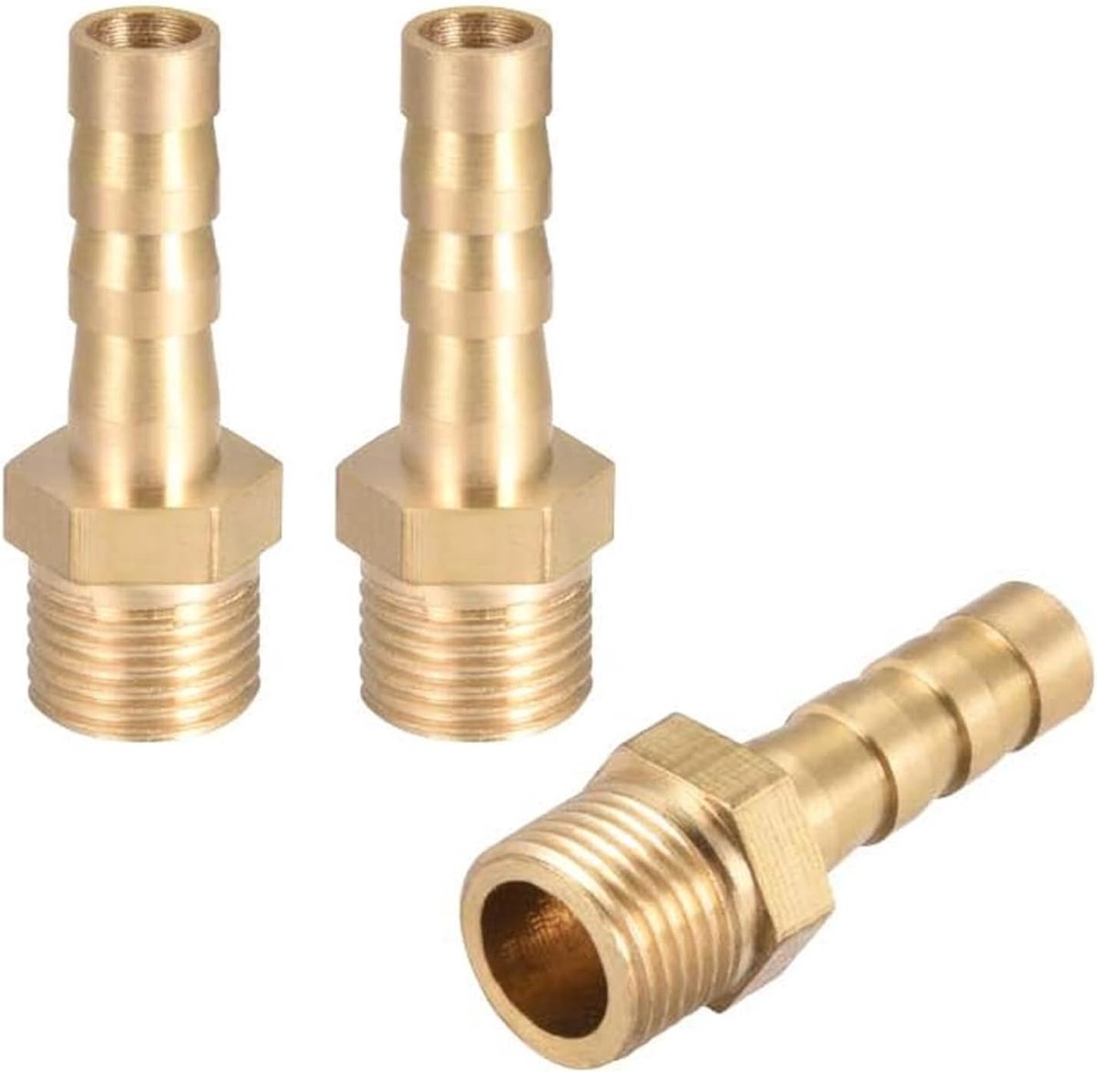 Hose connector 6mm - messing - G1/8 inch - geschikt voor water en lucht - ShopVlot