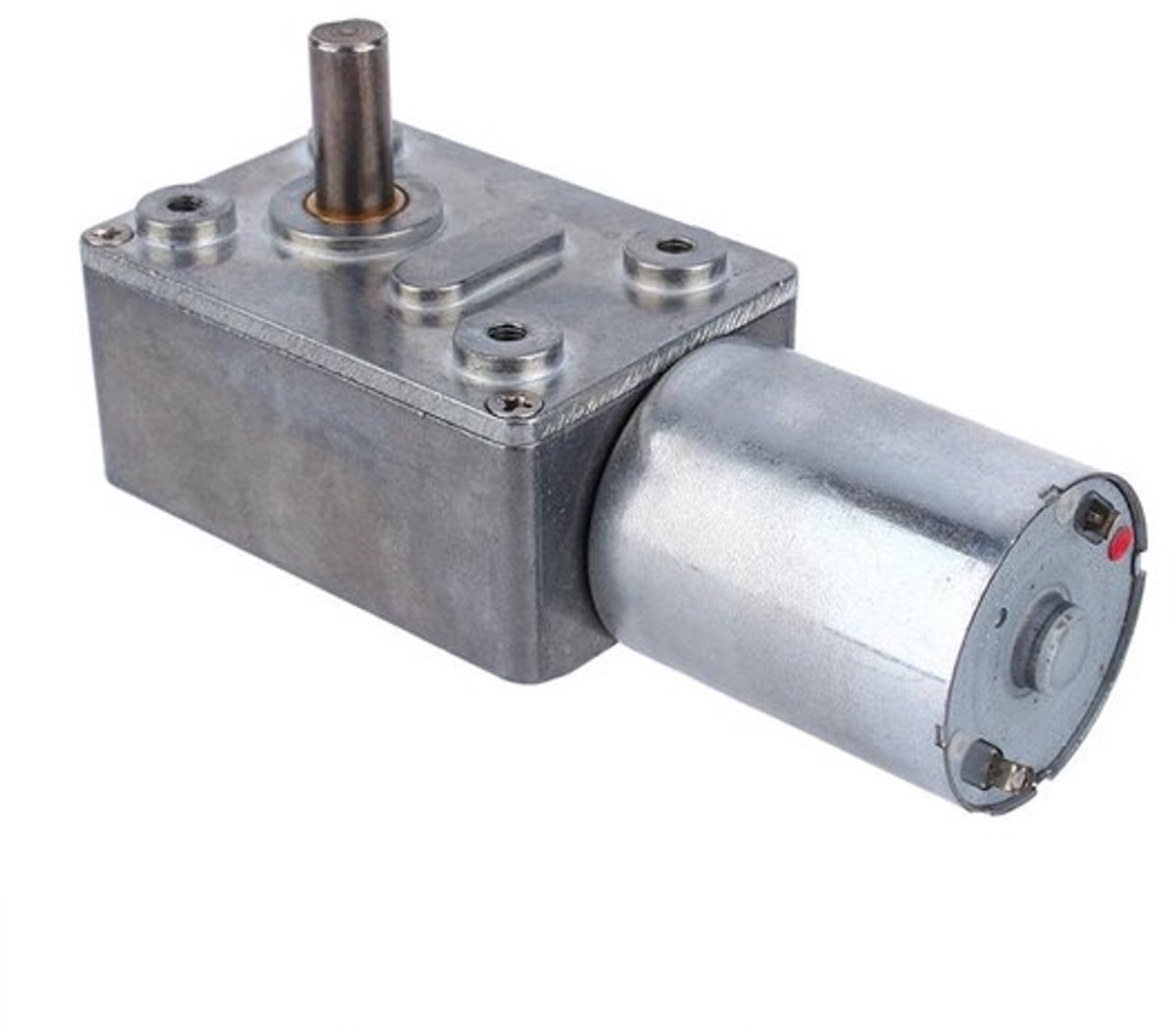 Gear Motor 12V DC - Worm Gear Motor - Metalen Constructie - 10 RPM - Compacte Afmetingen 76.8 x 32 x 25 mm - Schokbestendig - Wormmotor