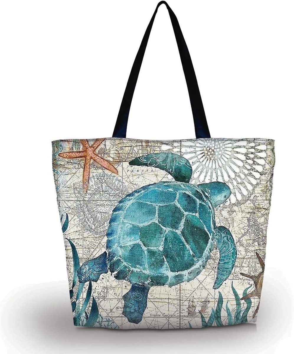 Vouwbare boodschappentas 43 x 35 x 10 cm - print - lichtgewicht en duurzaam - ideaal voor dagelijkse boodschappen - ShopVlot