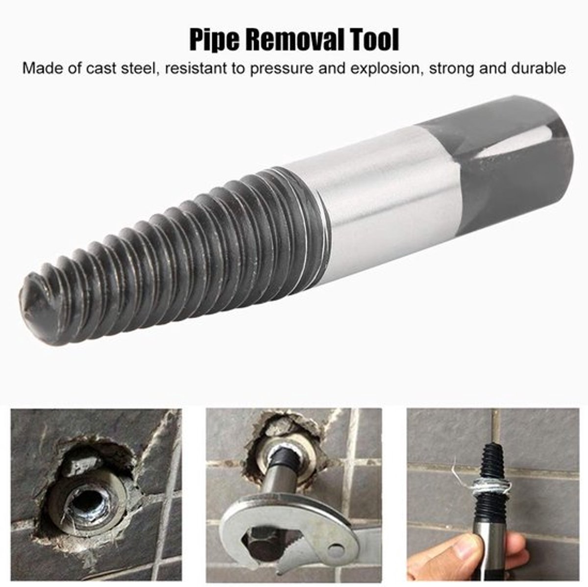 Pijpenextractor G3/4-Inch - Gietstaal - Gebroken Pijp Verwijderaar - Sanitair Gereedschap - Reparatietool - Hardware Accessoire - Pijpenverwijderaar