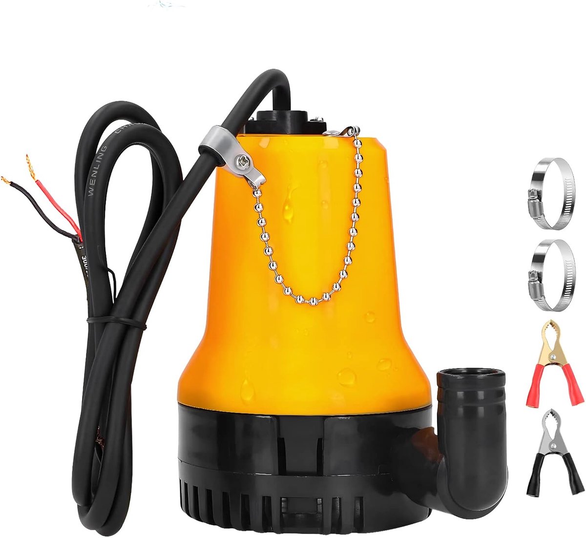 Dompelpomp 50W - 12V - 4200 l/h - Voor vuil water en irrigatie - ShopVlot