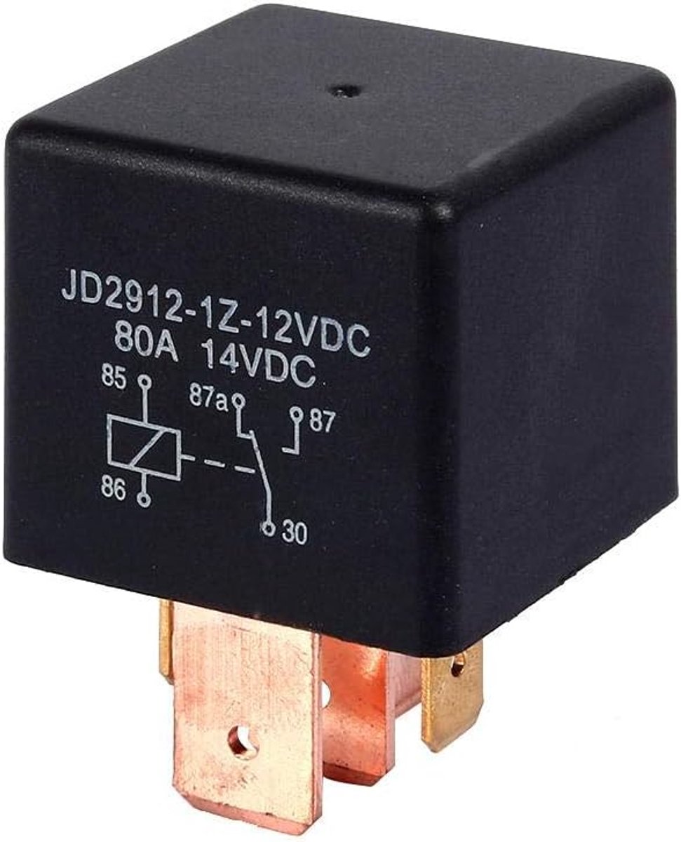 Auto relais 12V 80A - 5 pin - SPDT - Geschikt voor voertuig en boot - ShopVlot