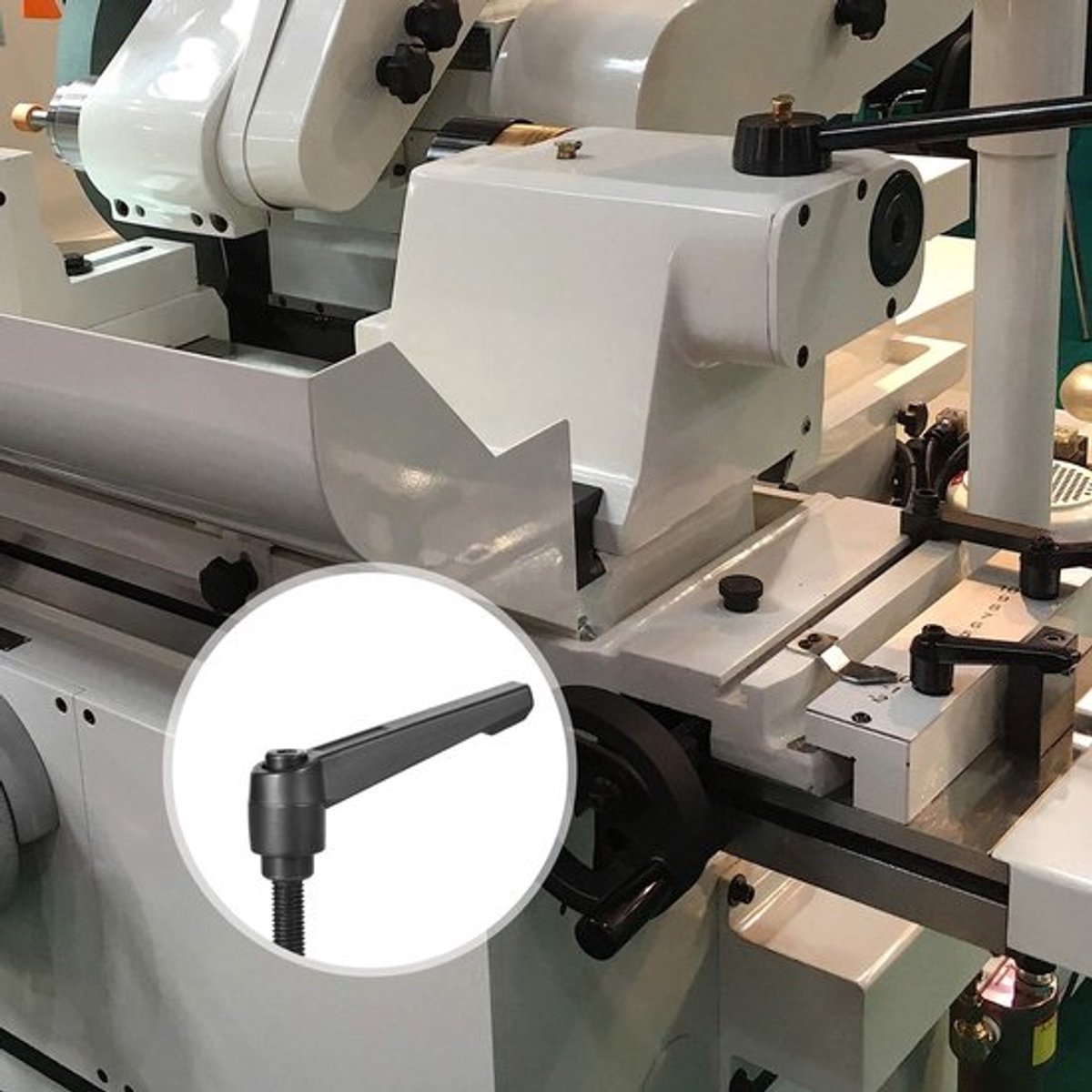 Klemhendels 2 stuks - Verstelbaar M10 x 35 mm - Snelspanner met drukknop - Aluminiumlegering - Schroefnoppen - Voor machines en apparatuur - Schroefknoppen