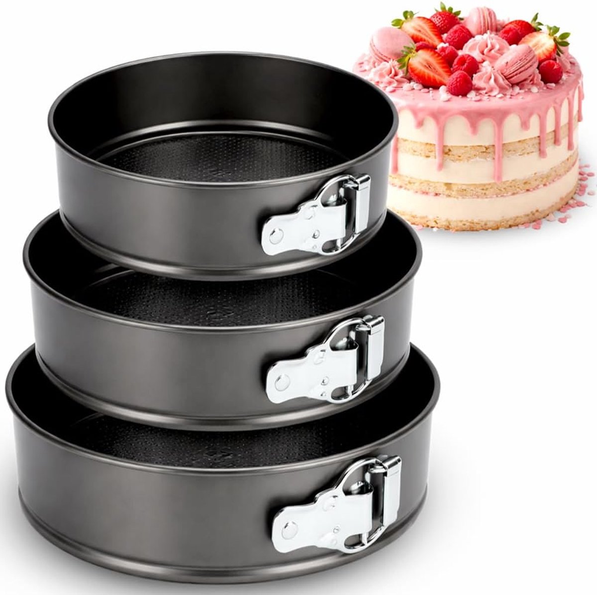 Cakepan rond small - springvorm - lekvrij - eenvoudig te reinigen - ShopVlot