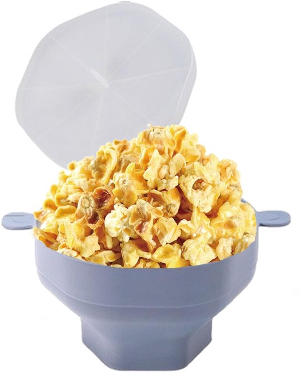 Popcornkom Siliconen - BPA-vrij - Magnetronoven Geschikt - Handvat - Eenvoudig Op te Bergen - Vaatwasserbestendig - Popcornschaal