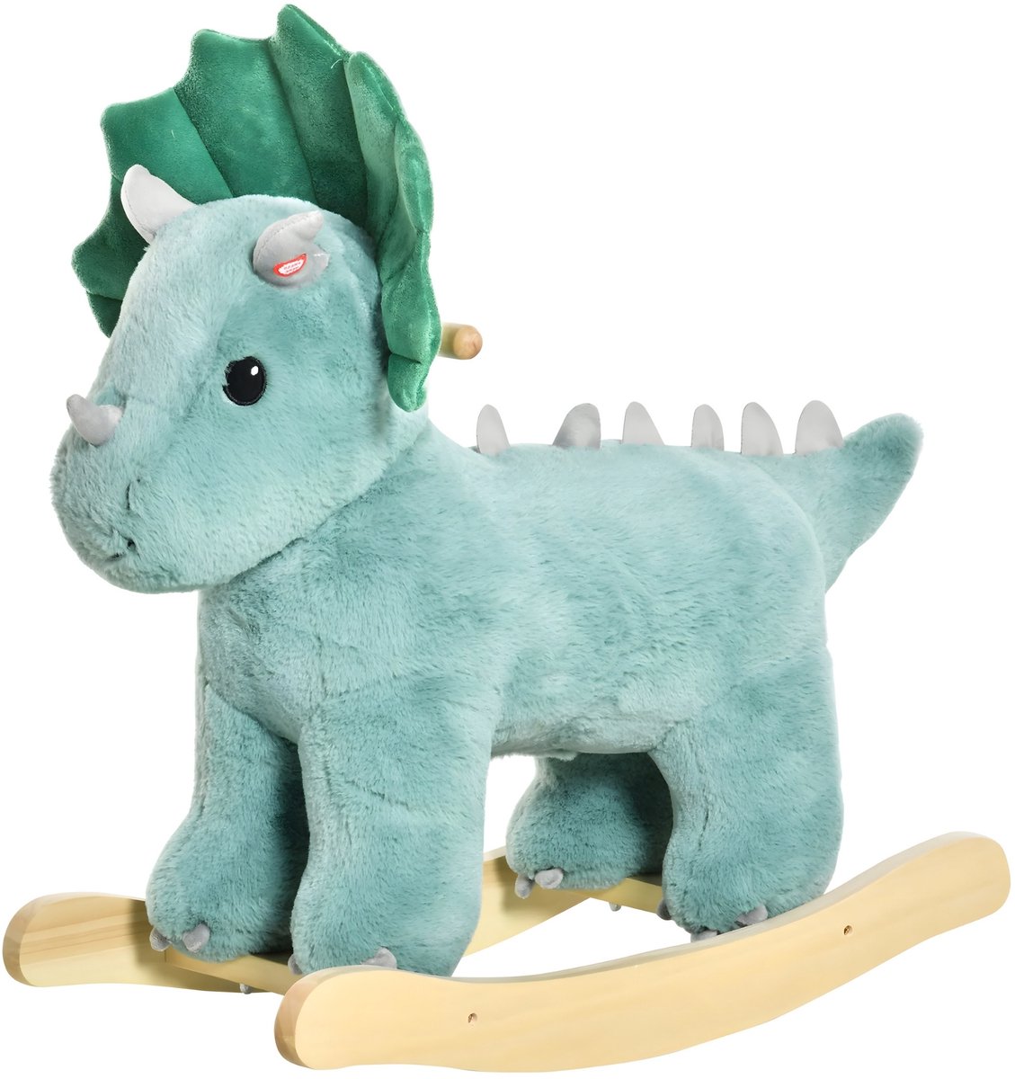 Pluchen Schommelpaard Triceratops – Schommel Dier voor Kinderen – Donkergroen