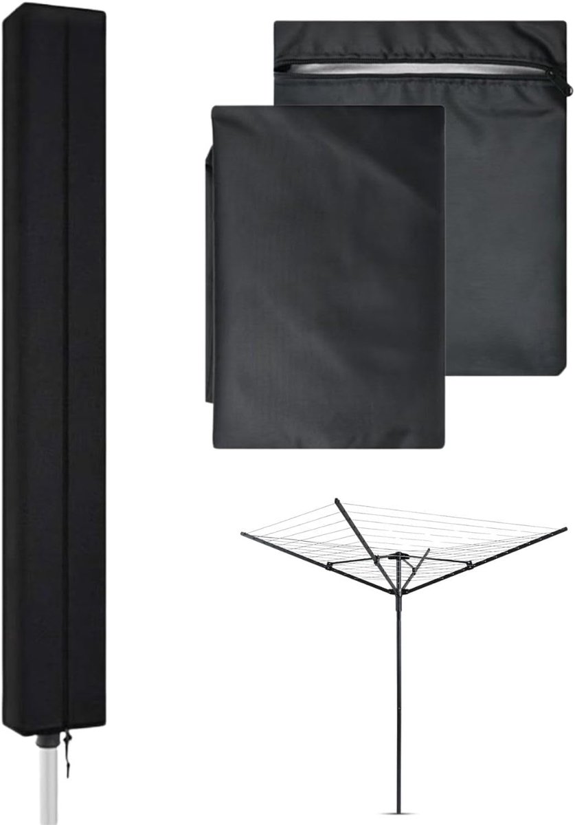 Waslijn afdekking 180 cm - 420D Oxford-stof - weerbestendig - bescherming voor wasdroger - ShopVlot