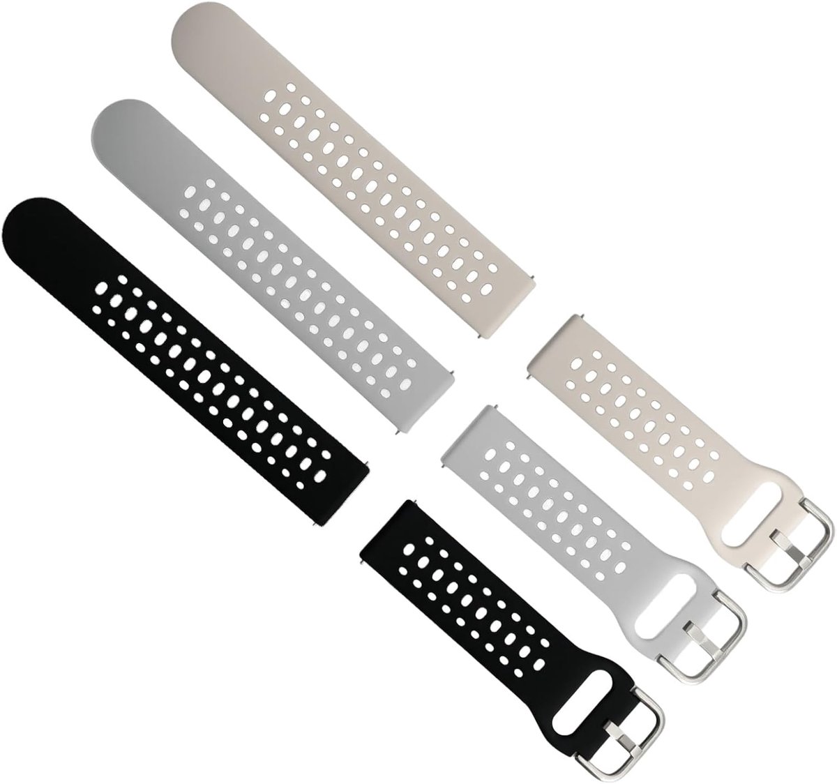 Siliconen horlogeband 20mm - verstelbaar - waterdicht - geschikt voor smartwatch - ShopVlot