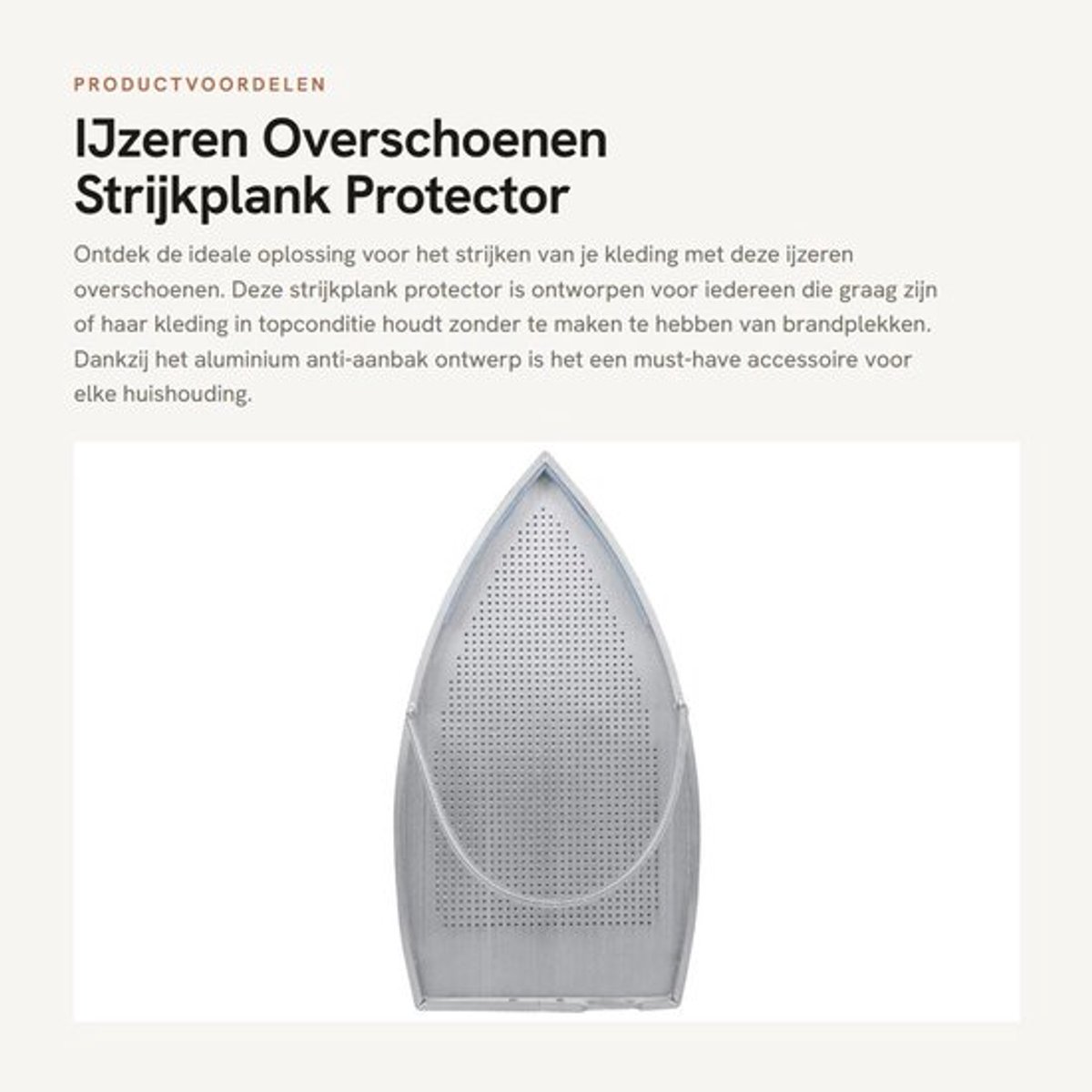 Overschoenen - Aluminium materiaal - Antiaanbaklaag - Duurzaam - Strijkplank protector - Geschikt voor ijzeren schoenen - Strijkhoes