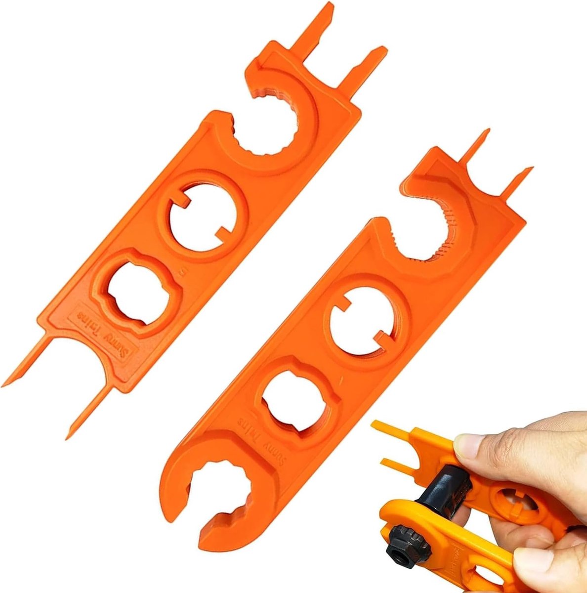 2 Stks Solar Connector Sleutels, Professionele MC4 Connector Tool met Spanner Ontwerp voor Zonnepanelen & PV-Kabels - ShopVlot