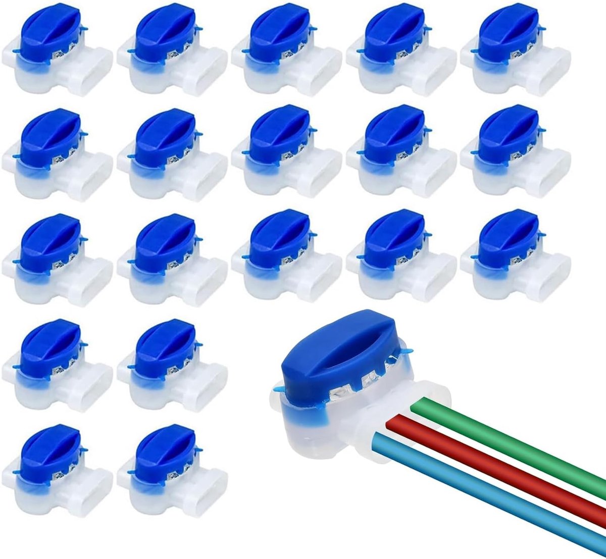 20 stuks kabelconnectoren voor robotmaaiers, 314 waterdichte kabelklemmen met gelvulling voor auto-grasmaaier, tuin - ShopVlot