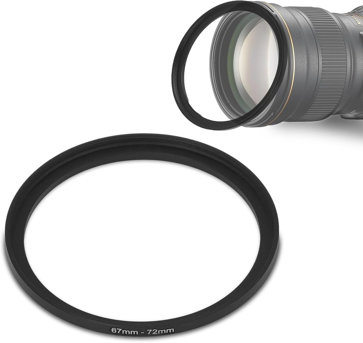 Adapterring voor Camera Lens - Aluminium Converter Stap omhoog voor UV, CPL, ND en Close-Up Filters (67-72mm) - Geschikt voor Diverse Lensfilters