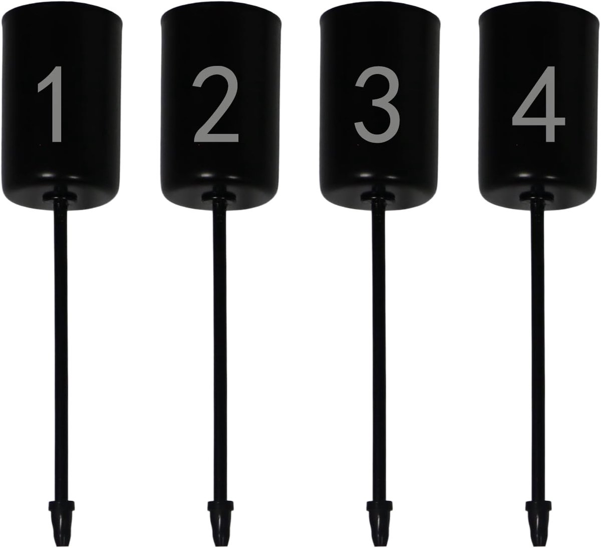 4 Candle Holders for Advent Wreath, Candle Holder with Plug, Candlestick for Christmas, Black Rod, Metal Candle - ShopVlot