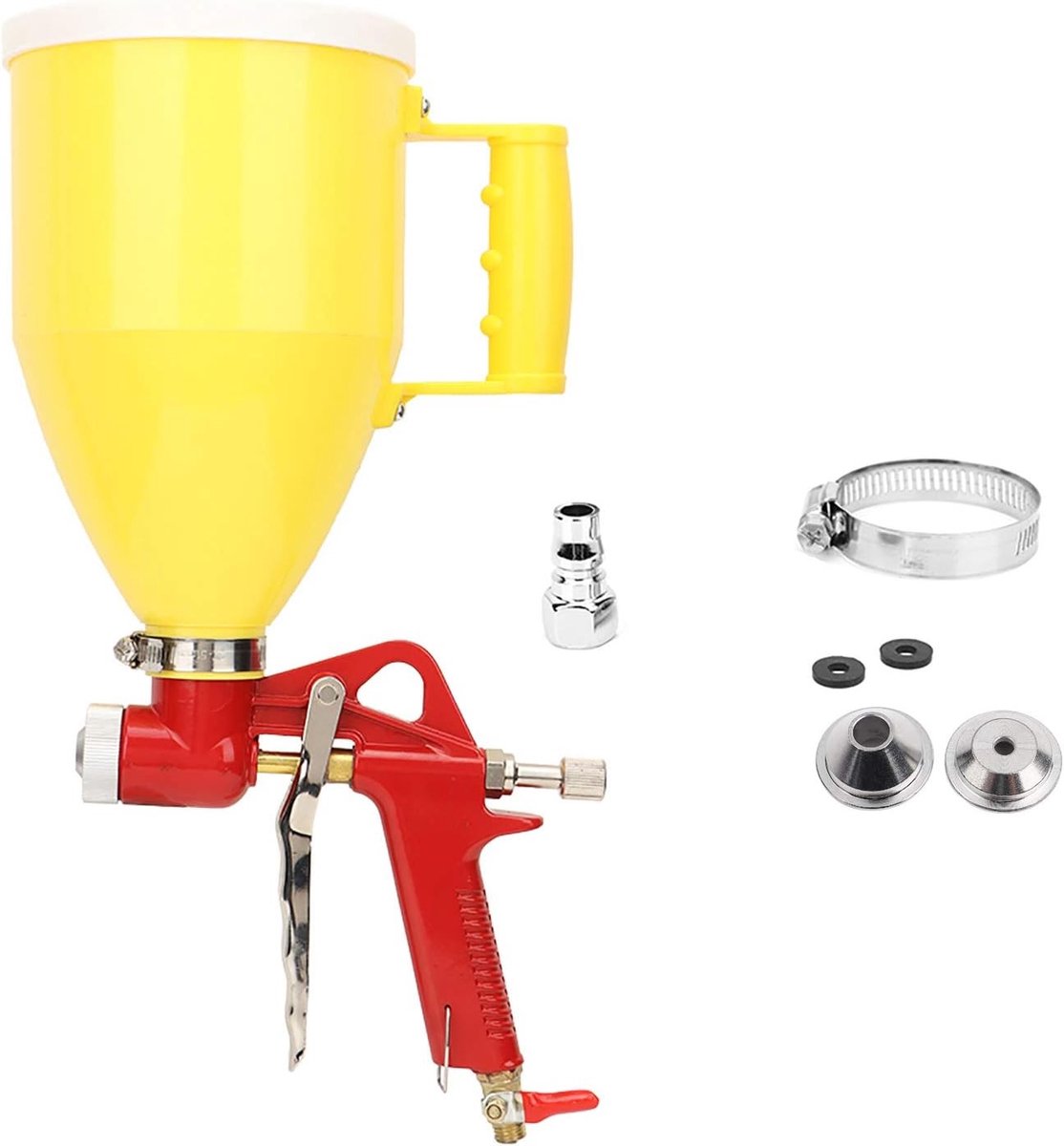 Professionele Spuitpistool voor Muurverf - 3L Plastic Hopper, Ideaal voor Thuisdecoratie, Klussen en DIY Projecten met 4/6/8mm Spuitmonden