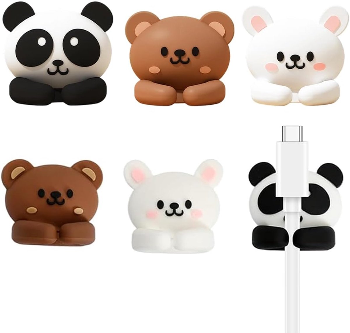 3 Pcs Self Adhesive Cable Clips for Desk Organization, Animal Design for Desk Cable Holder, Cable Organizer for Desk - ShopVlot