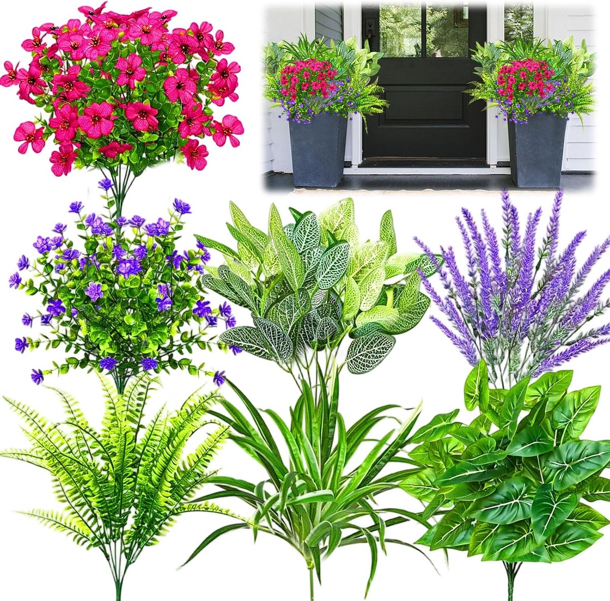 Kunstbalkonplanten 20 stuks - Weerbestendig - UV-bestendig - Perfect voor tuindecoratie - ShopVlot