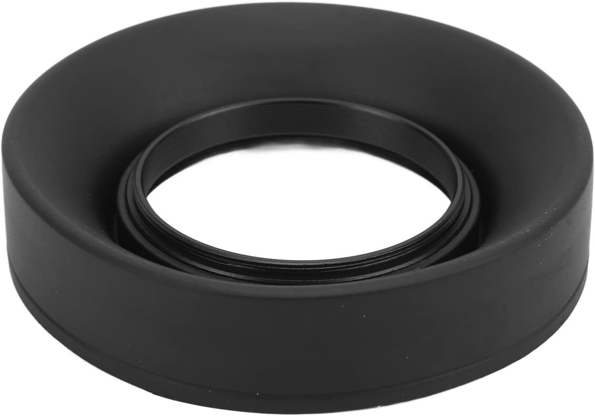 Inklapbare rubberen lenskap 49 mm 52 mm 55 mm 58 mm voor digitale camera's met verstelbare standen en bescherming tegen stof