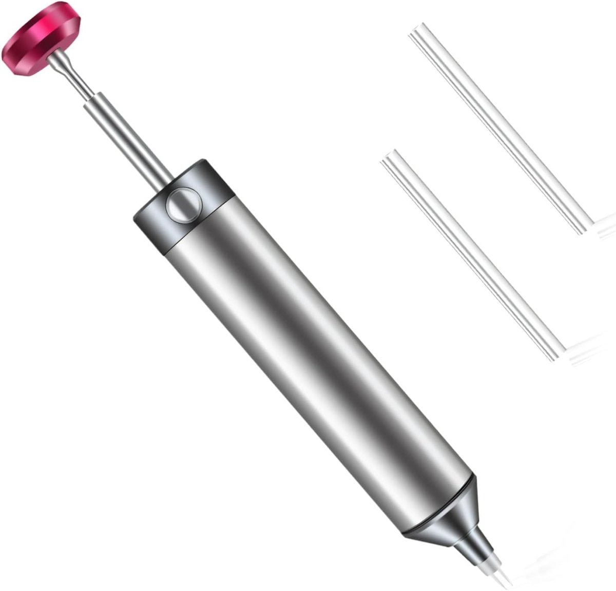 Desoldering tool met hoge zuigkracht - vol metalen vacuüm soldeerpomp - hittebestendige silicone mondstukken - ShopVlot