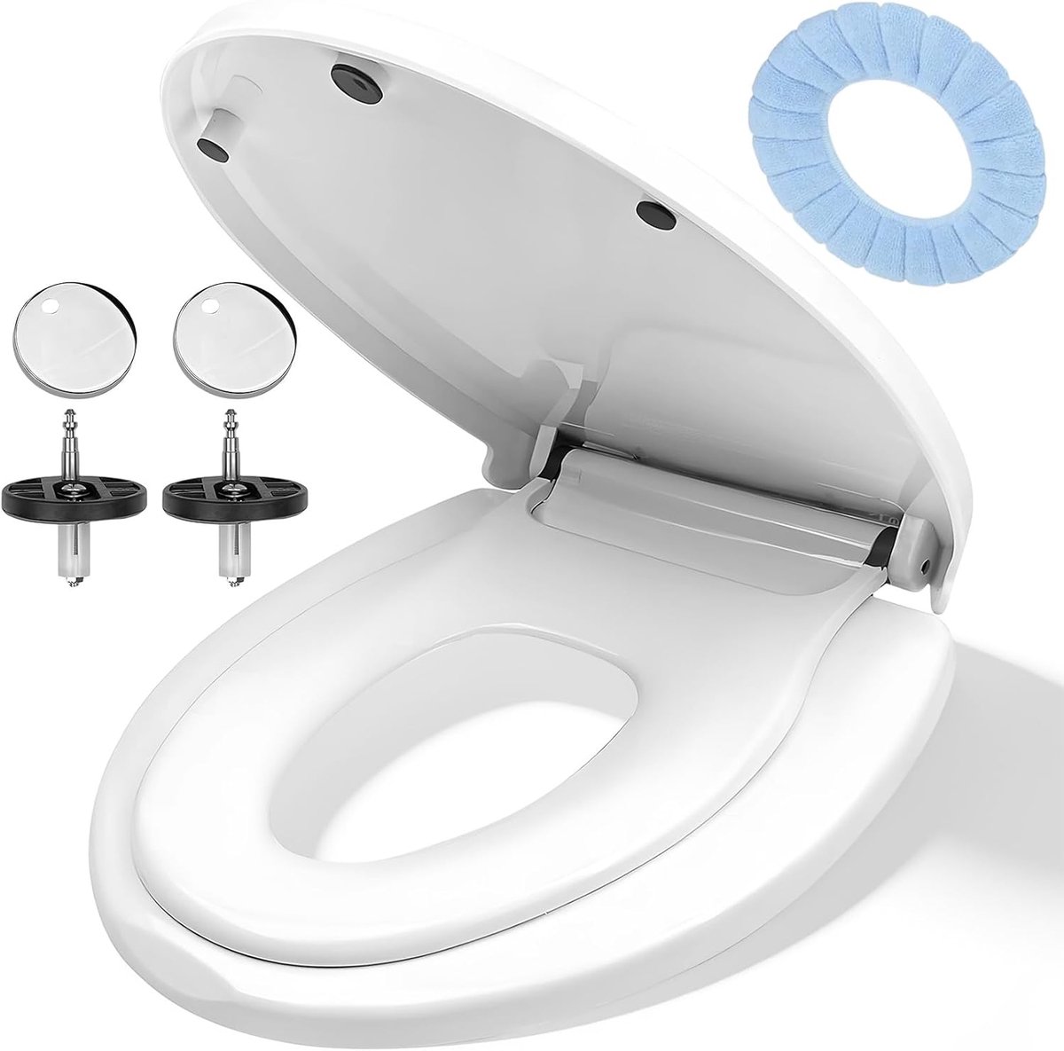 Wc-bril softclose O-vorm - magnetische toiletbril - snelsluiting - eenvoudige reiniging - ShopVlot