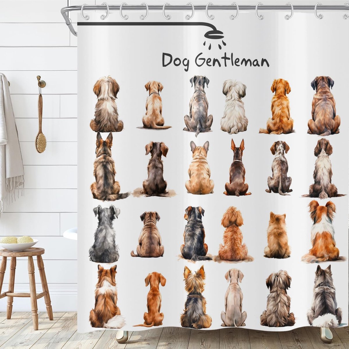 Douchegordijn - 120 x 200 cm - Leuk cartoon dieren - Waterdicht en wasbaar - Veilig en comfortabel baden - ShopVlot