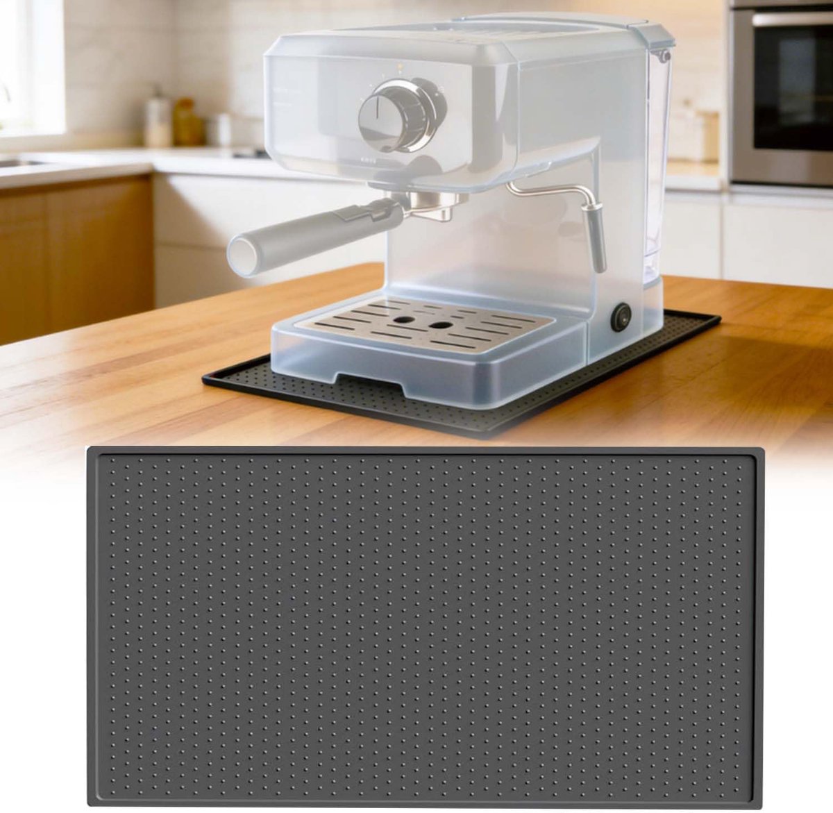Siliconen mat voor airfryer 48x30cm - hittebestendig - antislip - beschermt aanrecht - ShopVlot