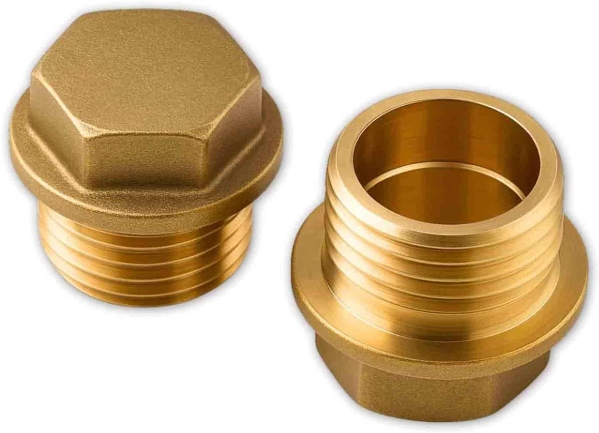 Blindstoppen 1/2 inch - Messing - Drukbestendig - Geschikt voor waterinstallaties - ShopVlot